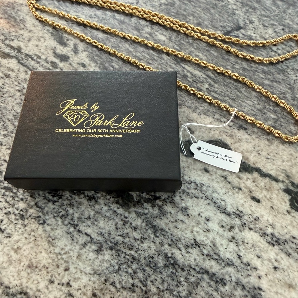 Park Lane Gold Twisted Chain Necklace 19.5” Long New
